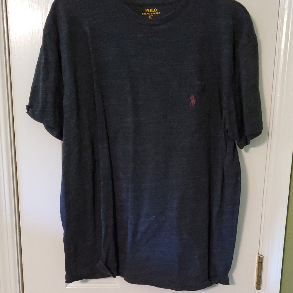 Polo by Ralph Lauren Men's Heather Charcoal Grey T-Shirt